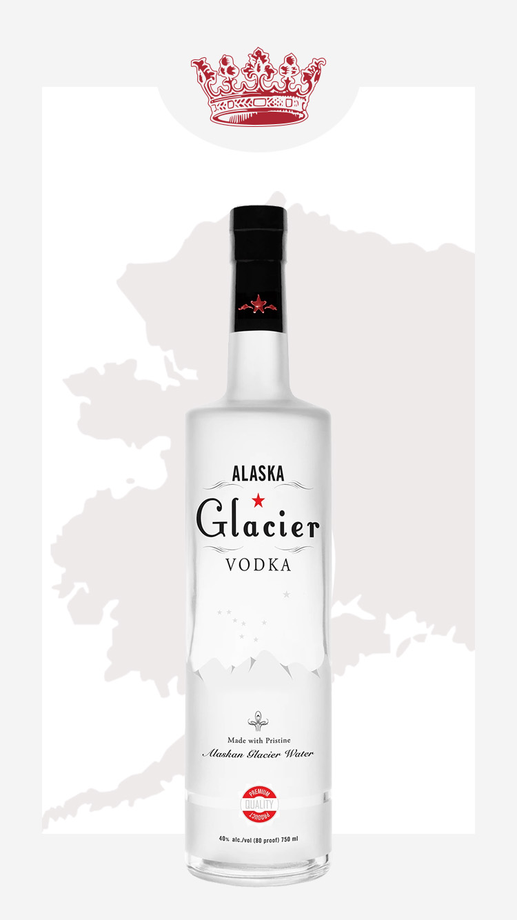 Alaska Glacier Vodka Made with 100 Percent Pristine Alaskan Glacier Water 80 Proof